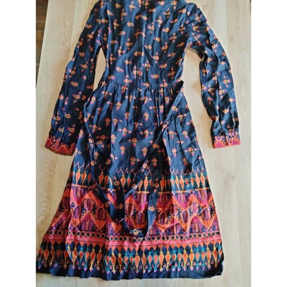 Jody T Of California Vintage Black Dress With Aztec Designs‎ Size 11 - Picture 10 of 10